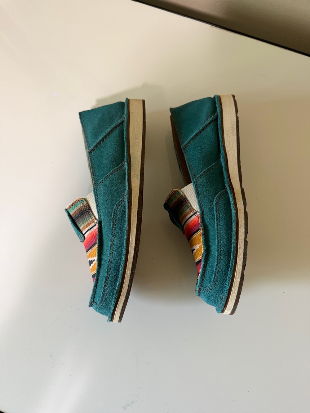 Ariat Cruiser Turquoise Suede Slip-On Flats - Picture 9 of 9